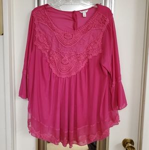 Pink Flowy  Shirt
